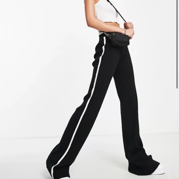 4th and Reckless ribbed knit SET top and bottom XS black and white SUPER SOFT - Picture 12 of 16